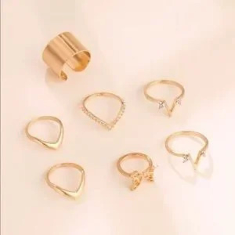 GOLD Butterfly Ring Set